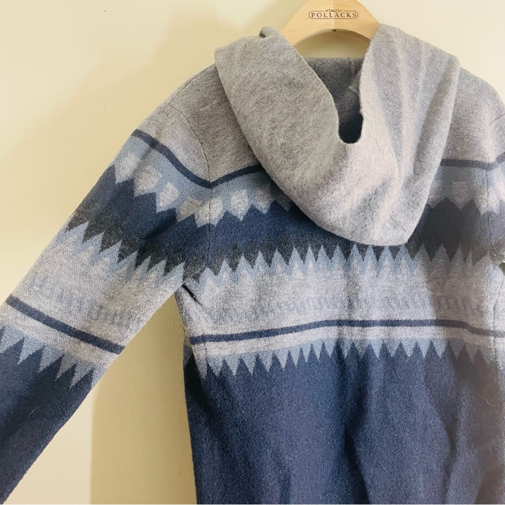 Toad & Co 100% Merino Wool Merritt Hooded Cardigan Blue Gray S - Picture 7 of 12